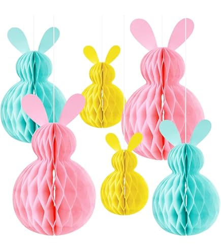 com-four® 18x Uova di Pasqua Decorative da Appendere - Decorazione Pasquale con Fantastici Motivi - Uova di Pasqua Colorate con Fiori e Animali (Pulcino/Coniglio - 01