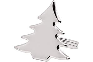 EDZARD 4er Set Serviettenring Tannenbaum, Länge 5 cm, edel versilbert, anlaufgeschützt