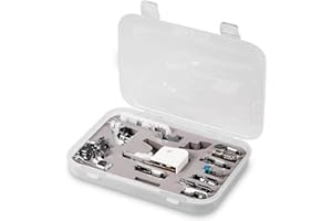 OTUFAN 15 PCS Universal Sewing Machine Presser Foot Set Walking Foot Kit for Brother Janome Singer Sewing Machine Accessories Kit
