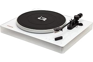 Aiwa APX-680BT/WH: Gramofon Bluetooth, 2 prędkości 33/45 obr./min, magnetyczna aluminiowa kapsuła, balansowane ramię – Kolor: biały