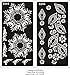 STENCILS TEMPLATE TATTOO Mehndi Stencill Indian Henna Designs Set of 2 Sheet - single use S203 204 - suitable for Henna Tattoo Glitter Tattoo and Airbrush Tattoo