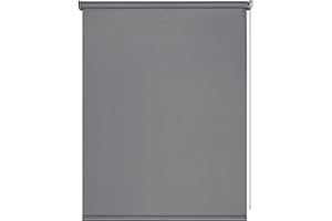 Estores enrollables Opacos Premium, Estor Opaco para Máxima Privacidad con Fácil Instalación en Techo o Pared, Persiana Opaca para Salon o Dormitorio STORESBASIC Gris 180x180