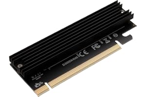 XUENIU M.2 SSD NVMe to PCIe Adapter Supports 3.0 X16 Card (EC-PCIE) M.2 NVMe to PCI-E Converter with Aluminum Heatsink and Thermal Pad for 2280/2260/2242/2230 (M Key) NVMe SSD