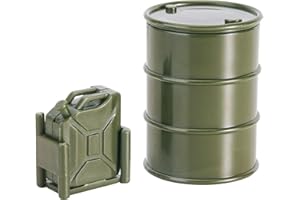 INJORA Mini Plastica Serbatoio Carburante Tamburo dell'olio Simulazione Decorazione per 1/18 1/24 RC Crawler Auto Axial SCX24 Upgrade,Verde