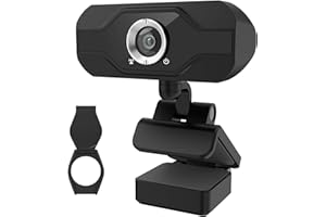 Cámara Web PIPRE para PC con micrófono 1080P FHD, USB Plug-and-Play con Cubierta de privacidad, Adecuado para reuniones de Escritorio y portátiles, Zoom, Skype, Facetime, Windows, Linux y Mac, Negro