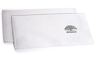 Biobaum®️ 2X Brillenputztücher XXL 35x35 cm (Vorteilspack) Ideal zur Reinigung von Brillen, Displays, Handy, Bildschirme, Laptops - Antistatisch gegen Fussel (Optikerqualität)