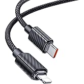 MCDODO CA-3660 Crystal Serisi Type-c to Lightning 36W PD Hızlı Şarj ve Veri Aktarım &Ouml;rg&uuml; Kablo Siyah 1.2m
