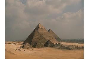 KUSTOM ART Väggdekoration Poster Landskap Pyramiderna i Giza Egypten Kairo Konsttryck på bestruket papper 40 x 30 cm Ingen ram