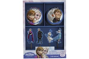 DECOCINO Dekoback 32086 - Lote para Hacer Magdalenas (48 Piezas), diseño de Frozen