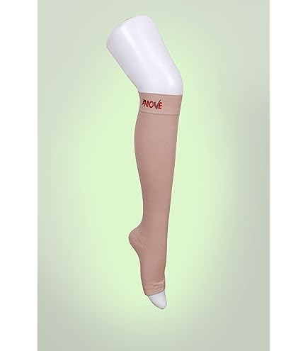 Leg Compression Socks Medi Duomed Soft (BS CCL 2) Compression Stockings Below Knee Open Toe Beige Large Orthopedic Compression Socks