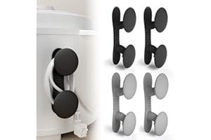 AUHSSAN Pack of 4 Cable Organiser for Devices, Cable Holder, Self-Adhesive Cable Holder, Cable Organiser, Cable Winder, Cable Clamp, Mushroom Shape for Small Kitchen Appliances, Mixer, Coffee Machine