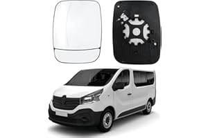 KAMANAN Remplacement du Verre Miroir pour Traffic 2014-2019, NV 300 2016-2019, Talento 2016-2019 FL, O - Pel Vivaro B 2014-2019,Asphérique en Verre d'Aile, Réglable en Verre d'Aile (Gauche)