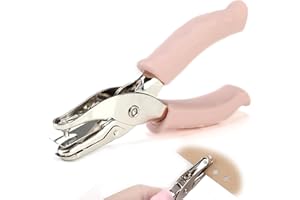 KIKI FANCY Single Hole Punch 3mm - Handheld Circle Puncher with Soft Grip Handle for Card, Paper, DIY Crafts