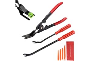 PGONLINE 7 Stück Hebelwerkzeug Auto, Demontage Türverkleidung Werkzeug Auto Verkleidung, Auto Clips Werkzeug mit Stemmhebel Lösehebel, Zierleistenkeile Loesezange Pry Tool für Autotürverkleidung, Polster (7)