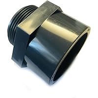 PVC-U Gewindemuffe mit Außengewinde Übergangsmuffe mit 63mm Klebemuffe auf 2" Außengewinde PVC Fitting PN 10 (10 bar…