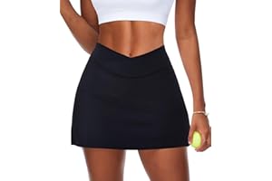 Navneet Women Tennis Skirt with Shorts A Line Golf Skorts Bodycon Sport Skirts Mini School Skirt Workout Scort Pickleball