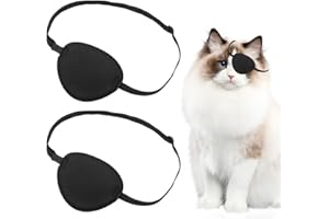 KRIEG Estrabismo Parches Elásticos, 2 piezas Ajustable Parche Ojo, Parche Ojo Estrabismo, Máscara Ojo Vago, Parches de Ojo Ajustable para Niño, para Adultos y Niños