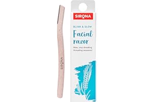Sirona Reusable Blink & Glow Face Razor for Women - 1 Razor | Painless Facial Hair Removal | Eyebrow Shaper | For Eyebrows, U