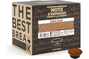 Note D'Espresso, Deciso, Capsule Compatibili Soltanto con sistema LAVAZZA* A MODO MIO*, 100 caps X 7g