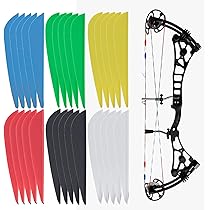 72 Plumes D'archerie - 4 Ailes, Droite, Parabolique - Vert Citron - Fabriquées Aux USA
