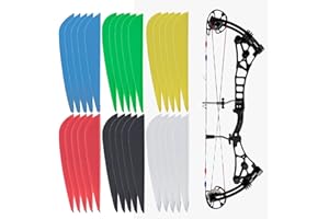 ZEACCT 30 Piezas Plumas para Flechas, Plumas de Tiro con Arco, Tiro con Arco Plumas de Flecha, Pluma de Flecha con Corte de Escudo, Plumas de Flecha de Goma de Plástico, para Arcos de Tiro con Arco