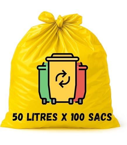 Supporto Per Sacchi Gialli Della Spazzatura - 100 Litri, Con Finestra Trasparente, Coperchio, Colore Giallo