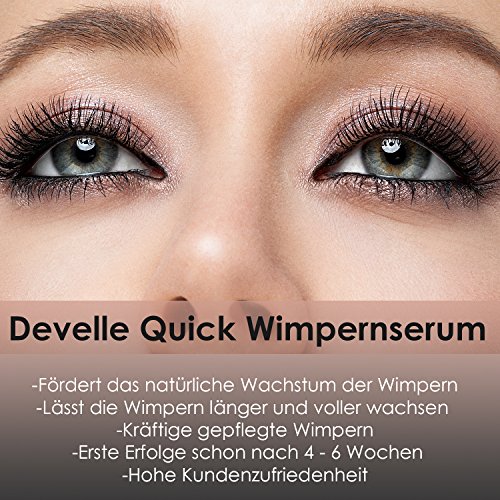 Wimpernserum 7 ml Develle Quick Eye Lash I Augenbrauenserum & Wimpernverlängerungs-Serum I schnelles Wimpernwachstum für längere & dichtere Wimpern I Wimpern-Booster I Wimpernwachstumsserum I Eyelash Activating Serum - 3