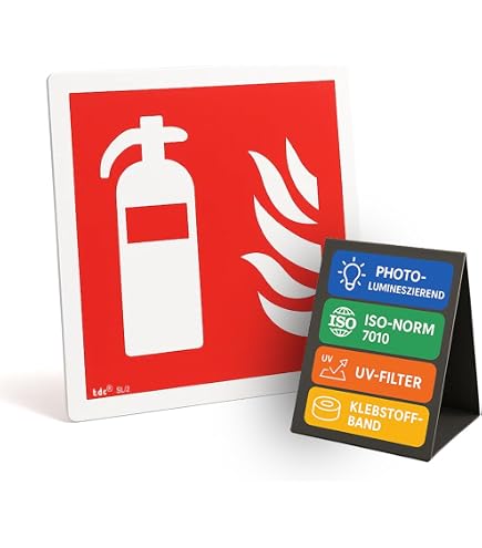 Vsafety 11012 ac-s cartello estintore, schiuma spray ID bollitore sicuro, Autoadesivo, ritratto, 75 mm x 200 mm, colore: beige/nero/verde/rosso | Leroy Merlin