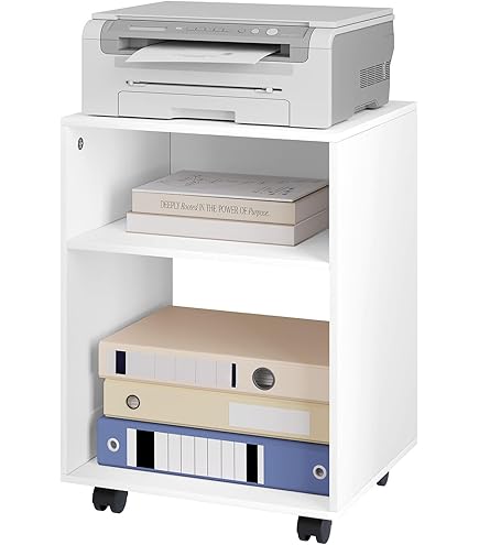 PUNCIA 50 x 50 x 51 c Soporte para Ipresora Estante de 3 Niveles con