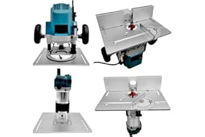 WALFRONT Piastra di Inserimento in Lega di Alluminio Ad Alta Durezza 2 in 1 Tavola per Fresatrice Flip Board per Fresatrice Banco per la Lavorazione del Legno per Fresatrice di Grandi