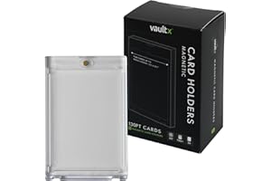 Vault X magnetyczne etui na karty 130pt do kart kolekcjonerskich, jednoczęściowe twarde opakowania z ochroną UV, przezroczysta ekspozycja do gier kolekcjonerskich, sportowych, TCG (opakowanie 5 szt.)