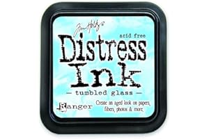 Ranger Tim Holtz détresse Tampon, Pendentif en Verre