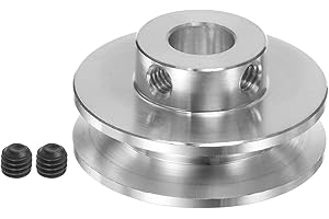 QUARKZMAN V-Typ Riemenscheibe Keilriemenscheibe Umlenkrolle 8mm Bohrung 31mm Außendurchm Einzeln Rille Aluminum Legierung für 3-5MM PU Runde Gürtel Motor Welle Bohrgerät