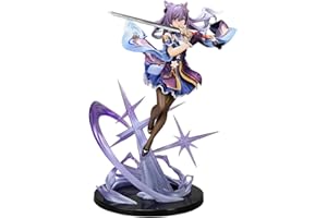 Zhongkaihua Keqing Actionfigur, Keqing Anime Figur, fliegt mit Schwert, PVC-Modell, Statue, Heimdekoration, Ornamente, Sammlerstück, Fächer, Geschenk, 26 cm