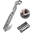 NALACAL EDC Pry Bar Multitool, Titanium Edc Prybar Tool, Pocket Pry Bar Keychain, Multitool Bottle Opener, Box Cutter Screwdriver Outdoor Camping Utility Knife Emergency Tool