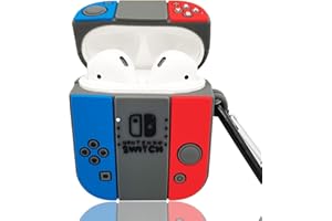 DOYOMTOY Bluetooth-Kopfhörertasche, Kompatibel mit Apple Airpods 1 & 2 , Silikon Hülle Airpods Passgenau, Funny Cute 3D Cartoon Case Cover, für Teenager, Jungen, Mädchen (Nostalgische Spielekonsole)