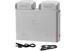 LYONGTECH Akku Ladegerät für DJI Mini 3,Mini 5/4/3 Pro,Parallel Akkuladestation,Charger Hub,Charging 2 Batteries Drohne Zubehör