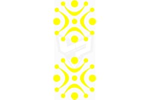 Artstickers 2 Unidades Pegatinas Estela Cántabra, Estelas de Barro. Varios tamaños a Elegir, para Coche o Moto (Amarillo, 9,5 x 9,5cm)