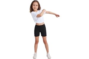 L S U Short en coton extensible et respirant pour fille - Pour sports d'été, cyclisme, danse