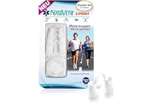 ‎NASIVENT NASIVENT Sport - Premium Nasendilatator - (Starter Set) Snow White - verbesserte Nasenatmung beim Sport - einzigartig dank innovativer Haltezapfen - aus hochwertigem Silikon