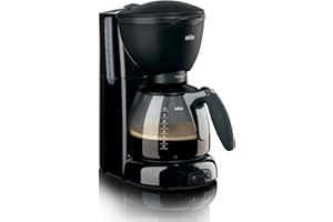 Braun Household CaféHouse PurAroma Plus ekspres do kawy KF 560/1 – przelewowy ekspres do kawy ze szklanym dzbankiem na 10 filiżanek kawy, zaparzacz do kawy o wyjątkowym aromacie, 1100 W, czarny