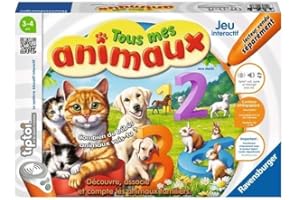 Ravensburger- tiptoi® - Jeu interactif - Tous mes animaux - Jeu éducatif électronique, sans écran - A partir de 3 ans - version française - 00838