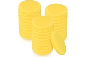 CBOFEIXG 30 Pcs Car Polishing Pads, Car Wax Applicator Pads, Car Waxing Polish Foam Sponge Applicator Pads, Microfiber Soft Cleaning Applicators Pads for Cleaning Polishing Car Auto Vehicle Glass