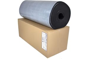INSUL-TUBE Dämmmatte selbstklebend Kautschuk Isoliermatte 19mm Dämmdicke Dämmung Isolierung 1m² - 8m² - Markenqualität Insul-Roll XT (Dämmplatte selbstklebend 19mm - 8m² 1 Karton)