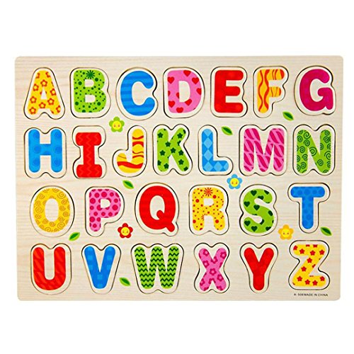 Preisvergleich Produktbild WINWINTOM 26pcs hölzernes Alphabet-englisches Buchstaben-Puzzlespiel-Puzzle-pädago... Spielzeug