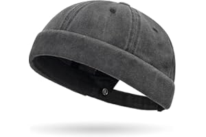 YKDLLF Cotone Cappellino da Portuale Uomo Retro Docker-cap Berretto Docker da Motociclista Cappello Senza Retro Cotone Docker Hat Cappello Senza Visiera Berretto da Portuale Uomo Donna