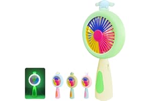 YOUYIKE Tragbarer Mini Ventilator mit Licht, Handventilator, leuchtende Mini Ventilator Batteriebetriebener Handventilator, Wiederaufladbarer, Hand Ventilatoren für Reisen, Büro, Draußen