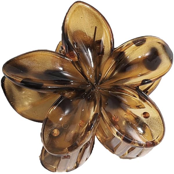 Yamobi Blumen Haarspangen Set - 4 Stück Hawaii Plumeria, Mehrfarbig Smudge, 7,9 X 8,4 Cm