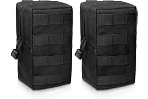 WYNEX 2 Pack Molle Pouches, Tactical EDC Utility Pouch Compact Resistente al Agua, Organizar Gadget de Engranaje pequeño para Mochila Militar
