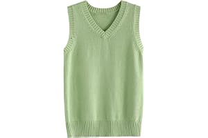 Män kvinnor stickad tröja västar V-ringad ärmlös tröja bomull linne skola cardigan basic stickade kläder